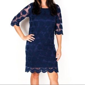 🌻Tracy Negoshian szS Navy Blue Lace Dress🌻
